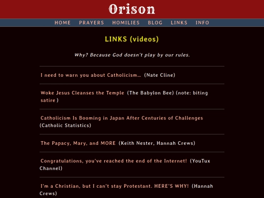 links screenshot