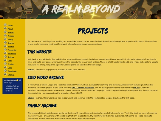 projects screenshot