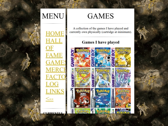 shrines/pokemon/games screenshot