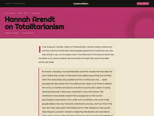 FIELDNOTES/arendtontotalitarianism screenshot