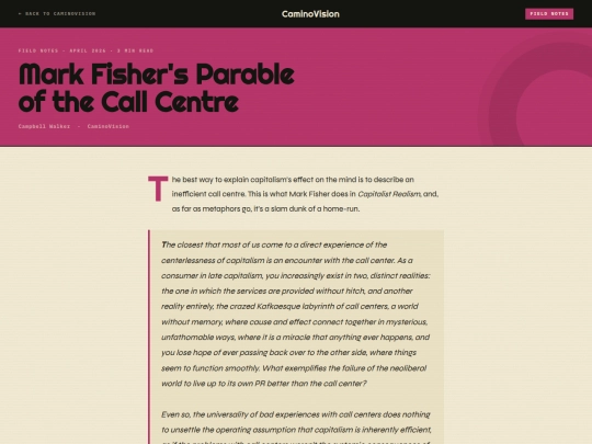 FIELDNOTES/fishercallcentre screenshot