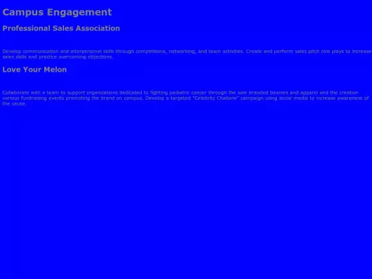 Extracirriculars screenshot