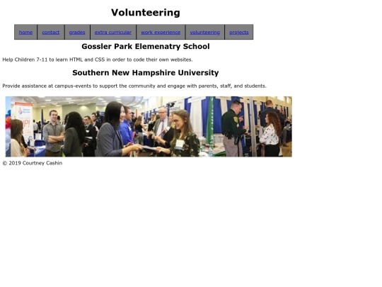 volunteering screenshot