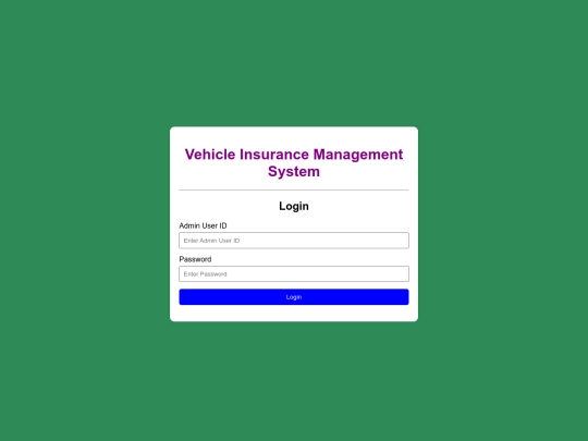 Vechile Insurance /UI_1(2) screenshot