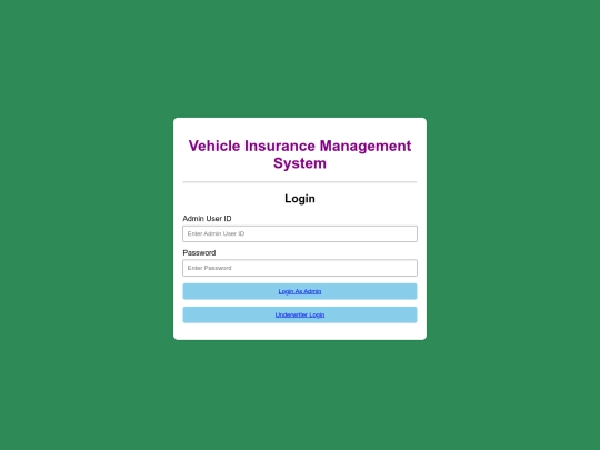 Vechile Insurance /UI_1 screenshot