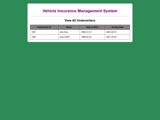Vechile Insurance /UI_2(5) screenshot