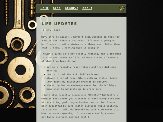 posts/2023-11-17-Life-Updates screenshot
