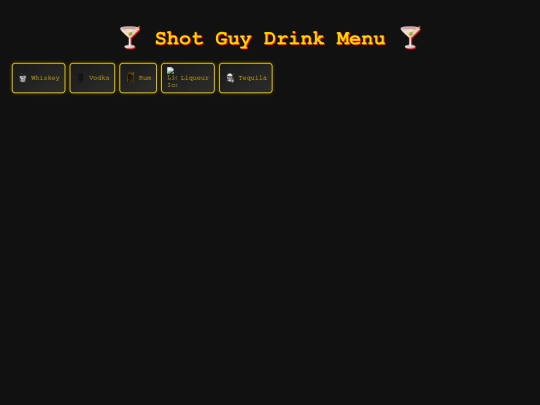 drinks screenshot