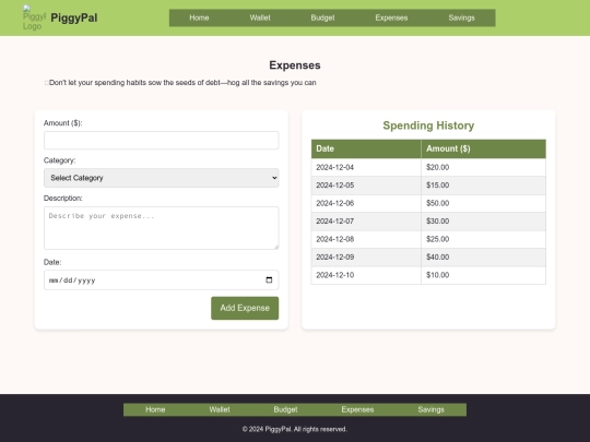 expenses screenshot