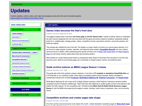 updates screenshot