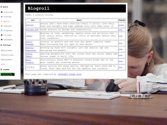 blogroll screenshot