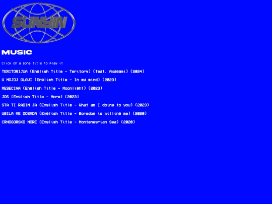Music screenshot