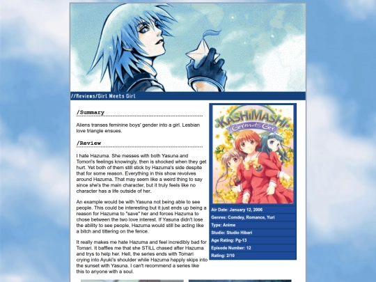 AniManga/Reviews/GirlMeetsGirls screenshot
