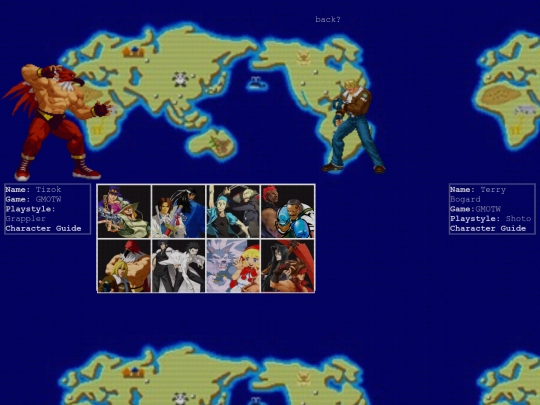 Shrines/NeoGeo/charselect/CharSelectGarou screenshot