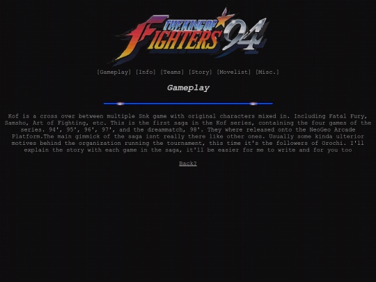 Shrines/NeoGeo/saga/orochiSaga/Kof94/gameplay screenshot