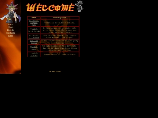 Shrines/Yugioh/links screenshot
