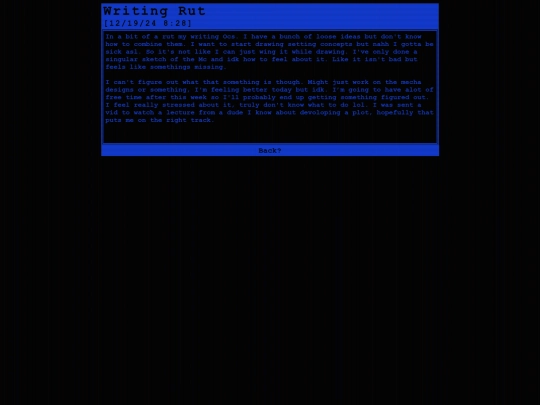 Yapping/OcWriting screenshot