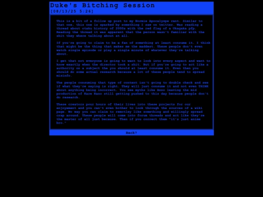 Yapping/bitching screenshot