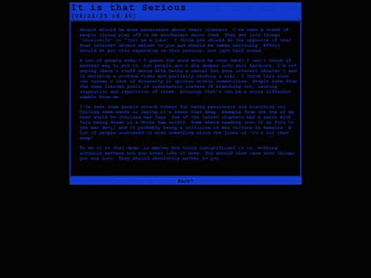 Yapping/passion screenshot