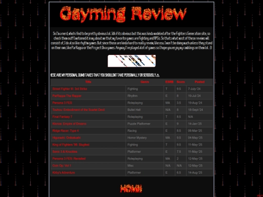 gamelogs/gameIndex screenshot