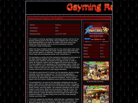gamelogs/kof/kof_98 screenshot
