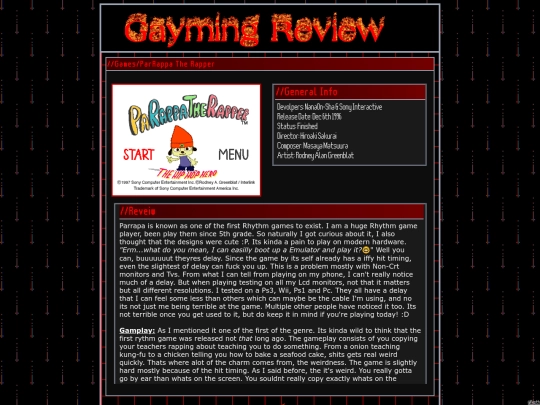 gamelogs/pages/ParRappa1 screenshot