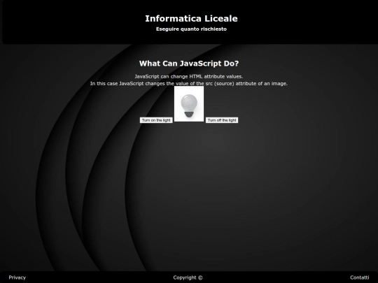 esercizi/lampadina screenshot