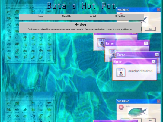 Blogging screenshot