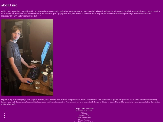 aboutme screenshot
