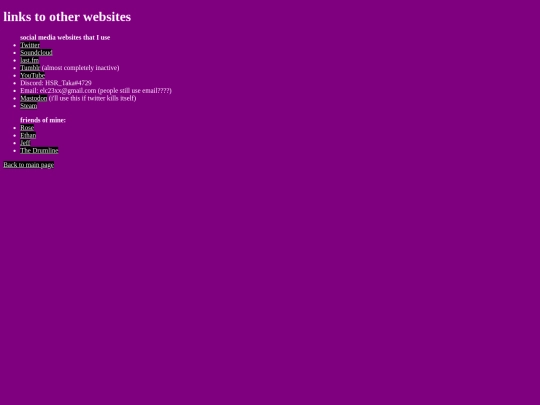 links screenshot