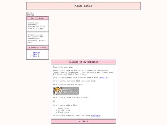 testpage screenshot