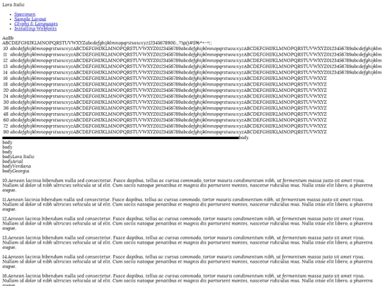lora/lora-italic-variablefont_wght-demo screenshot