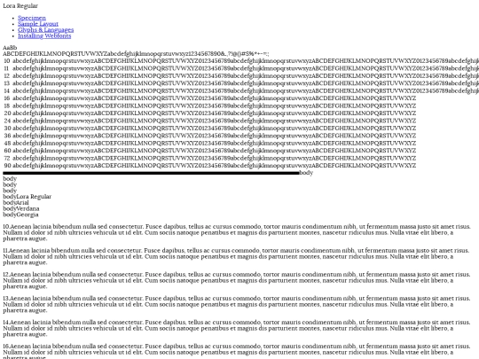 lora/lora-variablefont_wght-demo screenshot