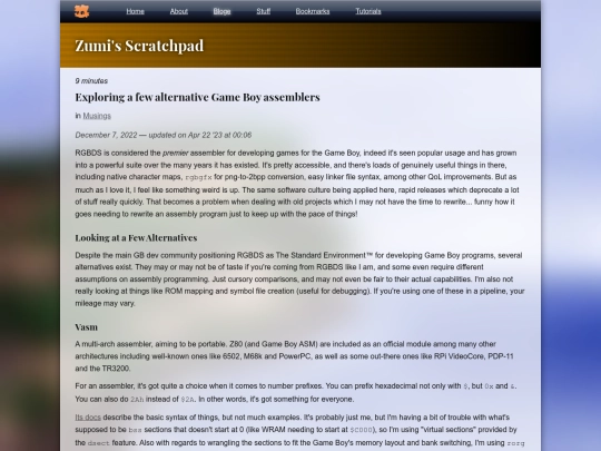 bloge/gbdev screenshot