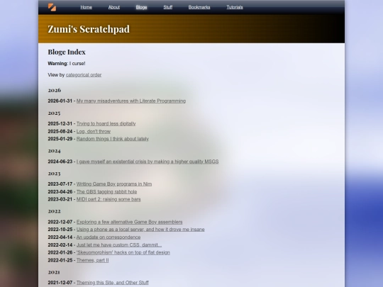 bloge/index-chrono screenshot