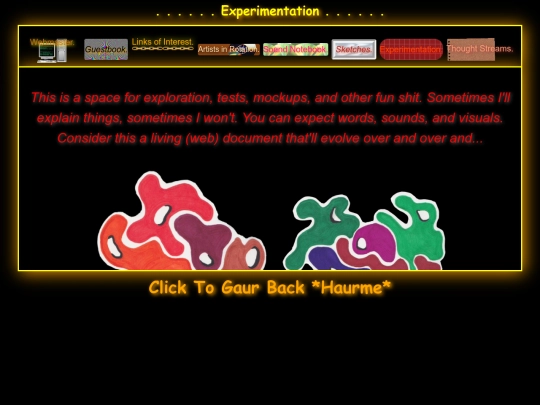 Experimentation screenshot