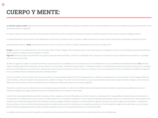 cuerpo y mente screenshot