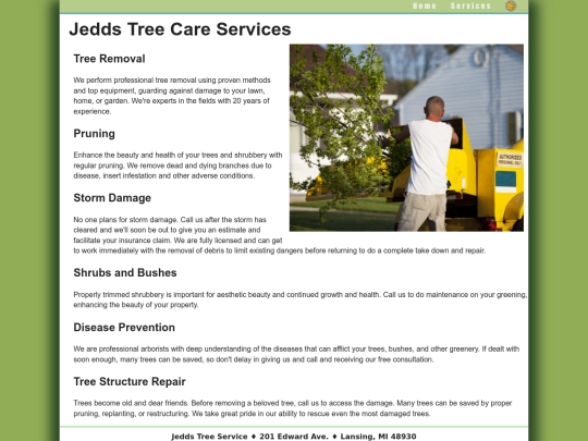 Services screenshot