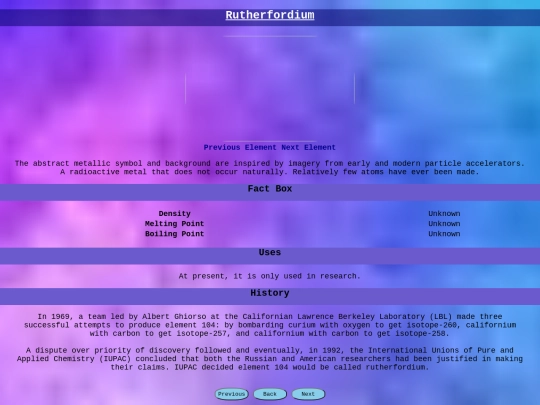 periodic_table/rutherfordium screenshot