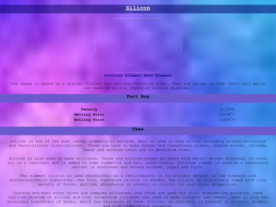 periodic_table/silicon screenshot