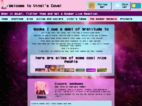 sites/goobergenesis screenshot