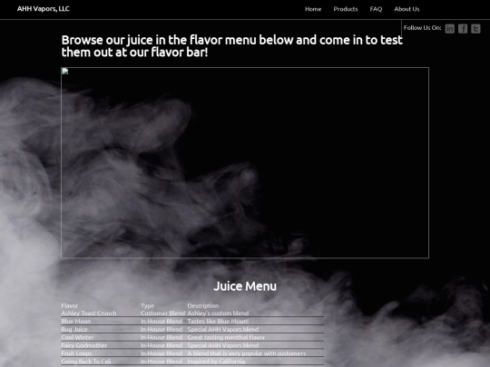 products screenshot