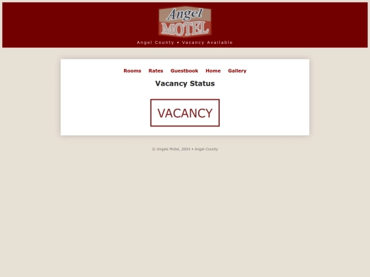 angelsmotel/vacancy screenshot