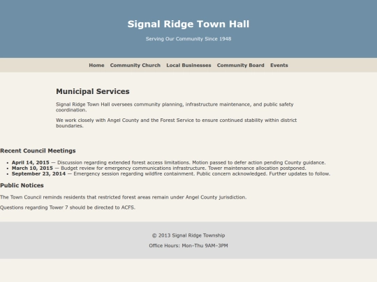 signalridge/townhall screenshot
