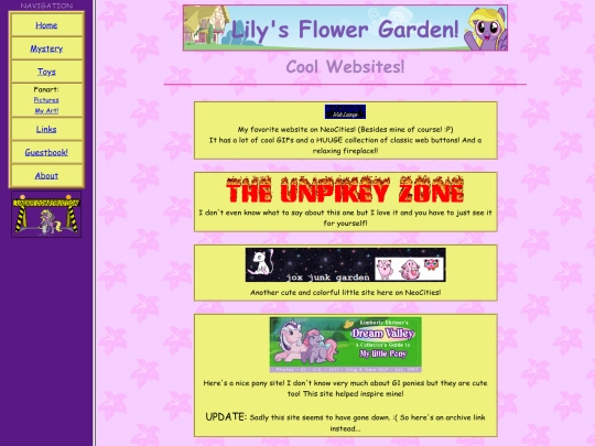 links screenshot