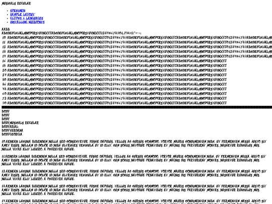font/musicals-demo screenshot