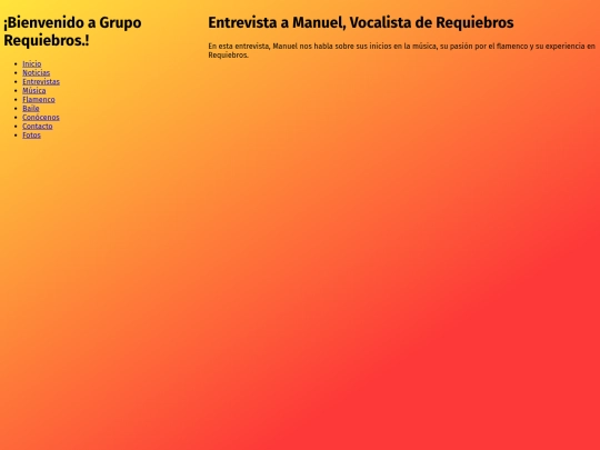 Grupo Requiebros color/Entrevista screenshot