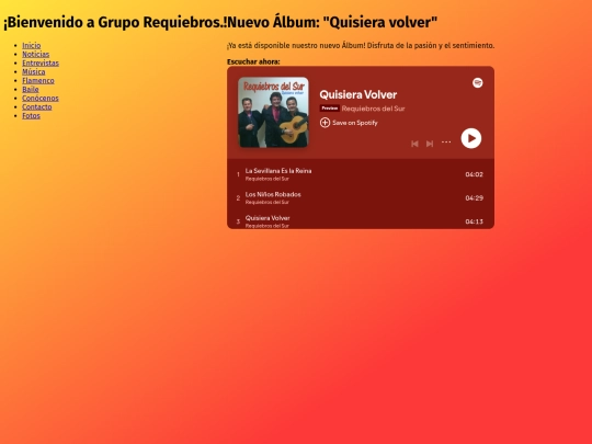 Grupo Requiebros color/Novedad screenshot