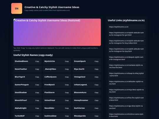 index screenshot