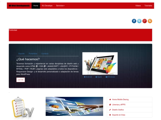 wj web developments screenshot